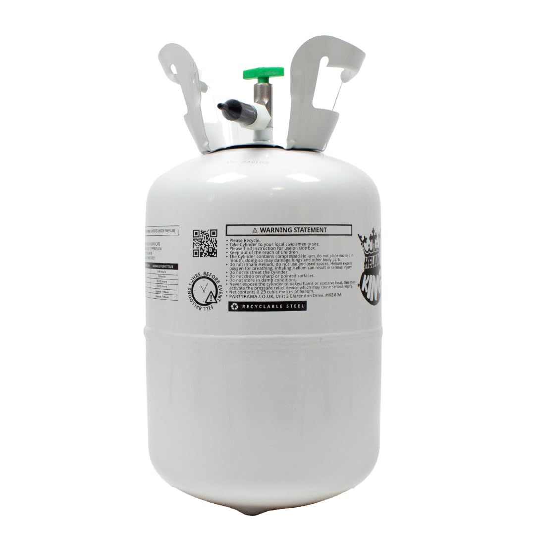 Disposable Helium Gas Canister – Fills up to 30 Latex Balloons (9") or 14 Foil Balloons – Pre-Filled Helium Cylinder for Parties & Events