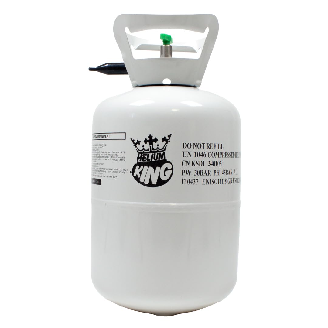 Disposable Helium Gas Canister – Fills up to 30 Latex Balloons (9") or 14 Foil Balloons – Pre-Filled Helium Cylinder for Parties & Events