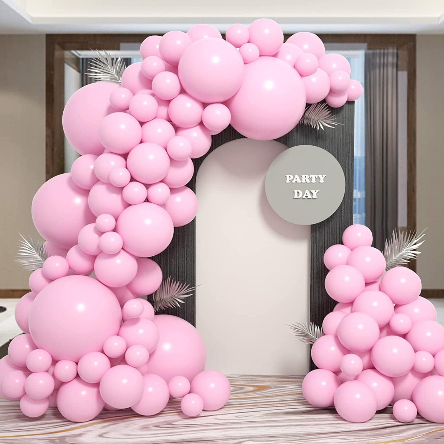 Balloon Arch Stand Set – 2.5m & 1.5m Freely Bendable Half Balloon Column Stands with Bases, Water Bags & Accessories (Gold)