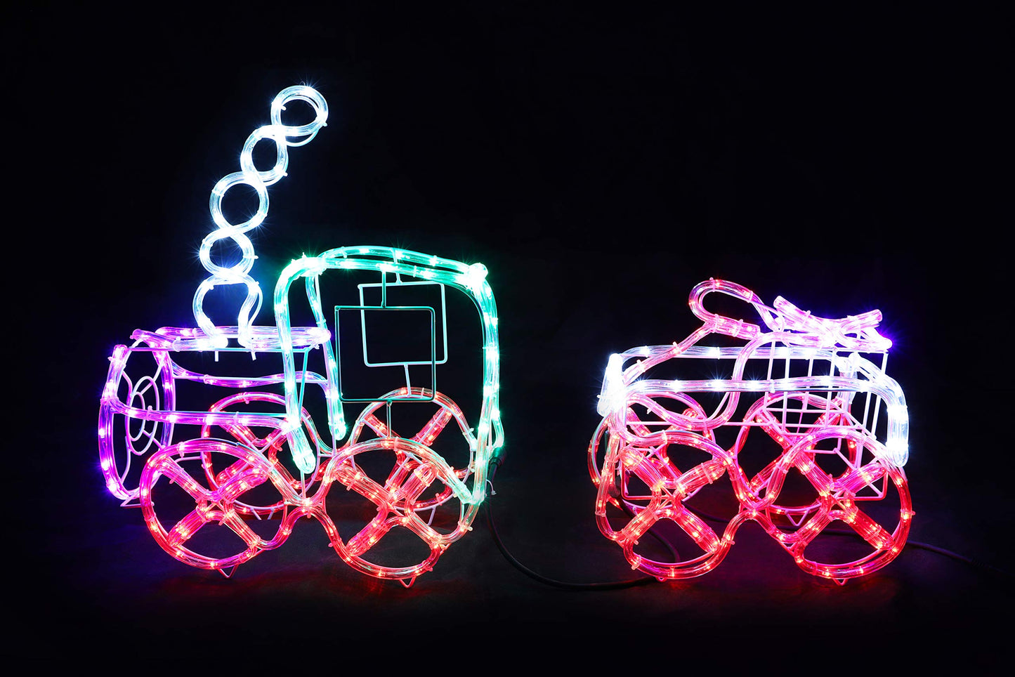 100cm Multi-Coloured 3D LED Rope Light Train & Carriage – Indoor/Outdoor Christmas Decoration