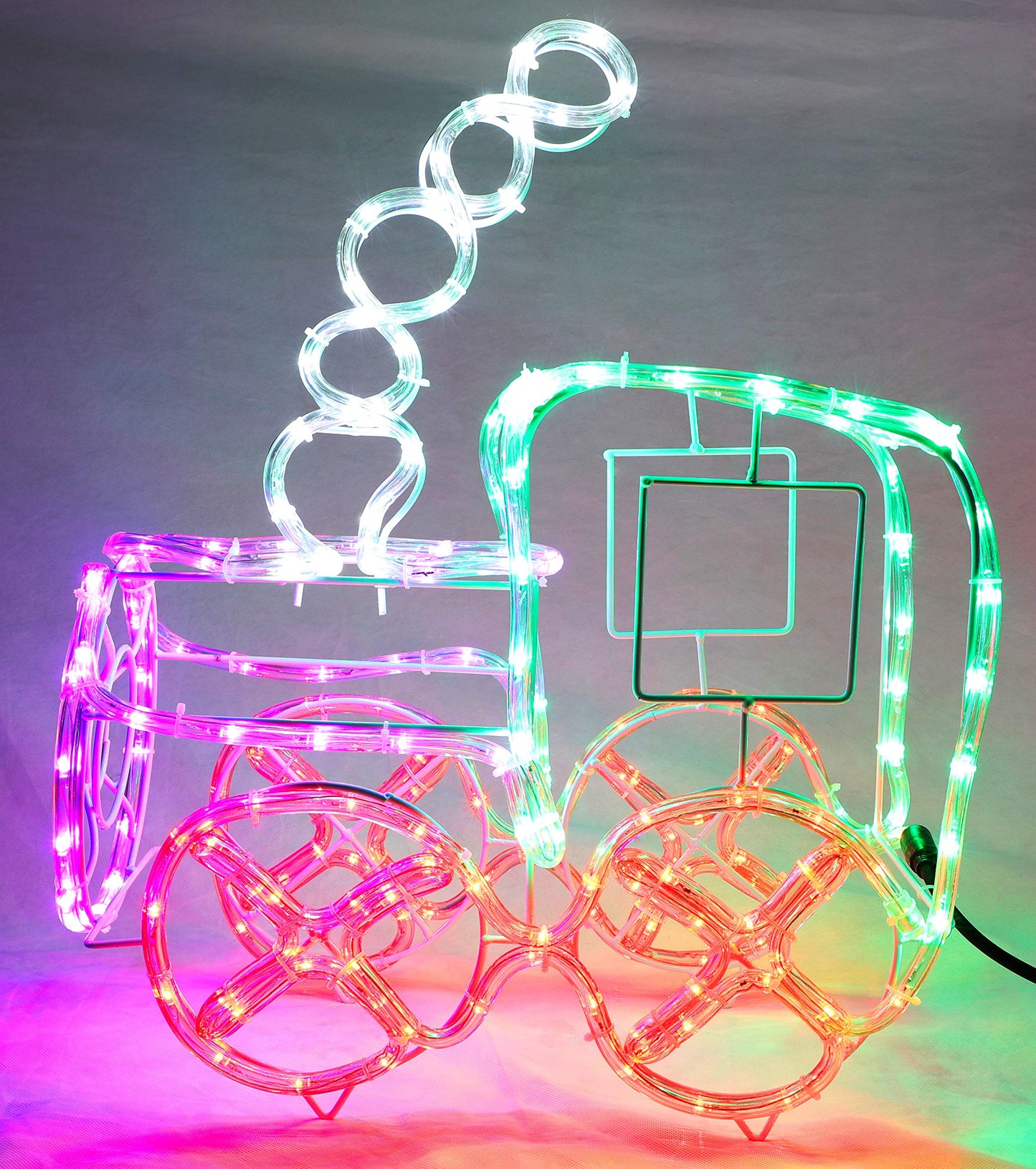 100cm Multi-Coloured 3D LED Rope Light Train & Carriage – Indoor/Outdoor Christmas Decoration