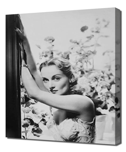 Mr. & Mrs. Smith Vintage Canvas Wall Art – Carole Lombard Classic Print on Wooden Frame