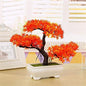 Artificial Pine Bonsai Tree – Orange Potted Decorative Plant for Home, Office & Garden
