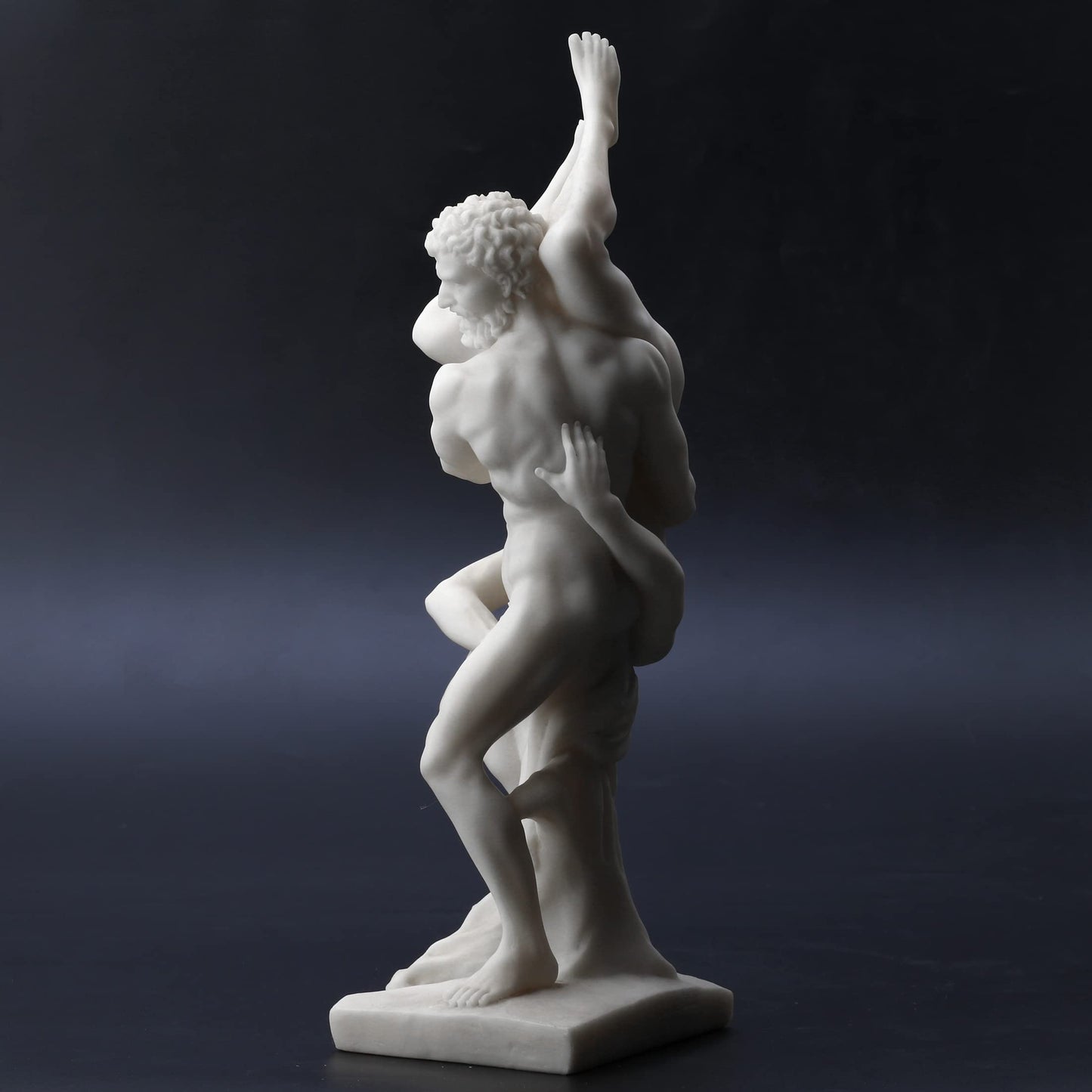Veronese Design Hercules and Diomedes Resin Statue – 13" Marble White Finish Greek Mythology Figurine