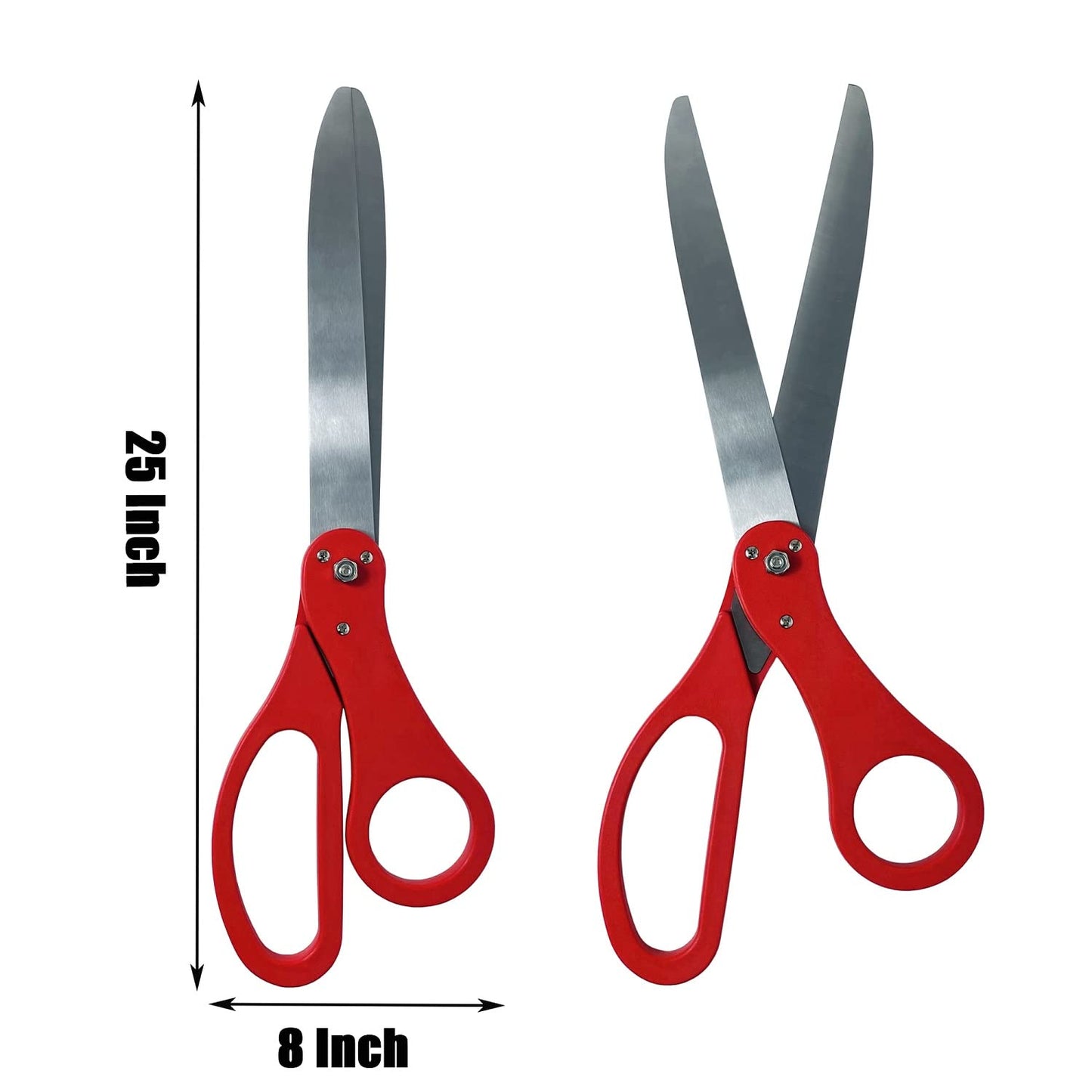 Grand Opening Ceremony Kit – 25" Giant Scissors, Red Satin Ribbon, Banner, Balloons & Decorations for Business