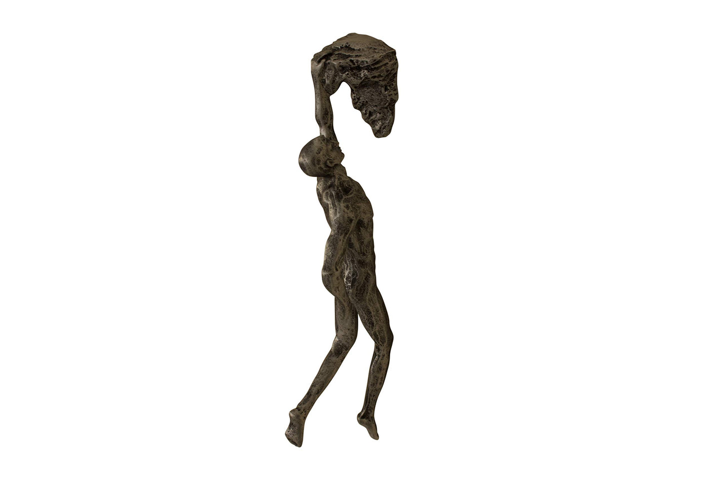 Set of 6 Bronze Climbing Men Wall Sculptures – Hanging Resin & Metal Figurines for Indoor/Outdoor Wall Art