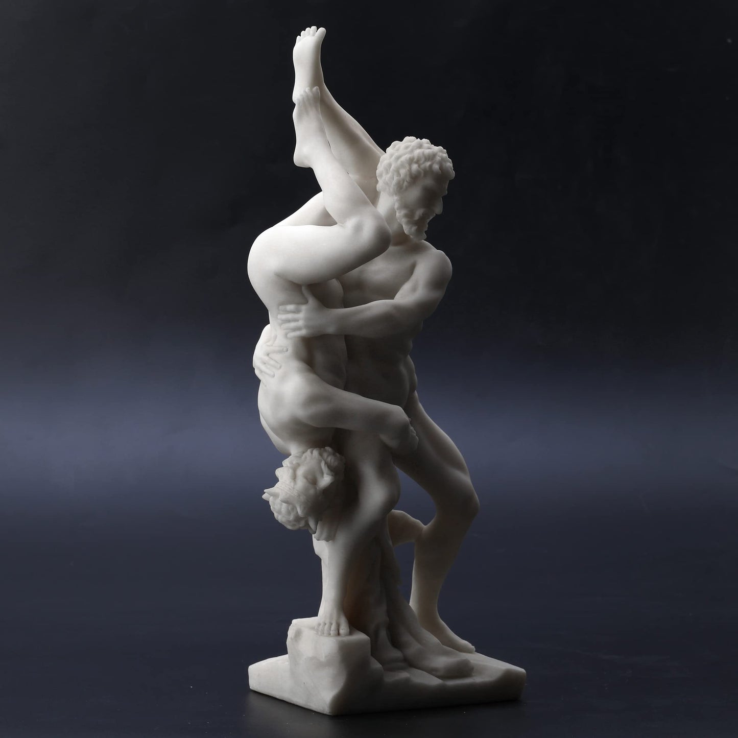 Veronese Design Hercules and Diomedes Resin Statue – 13" Marble White Finish Greek Mythology Figurine