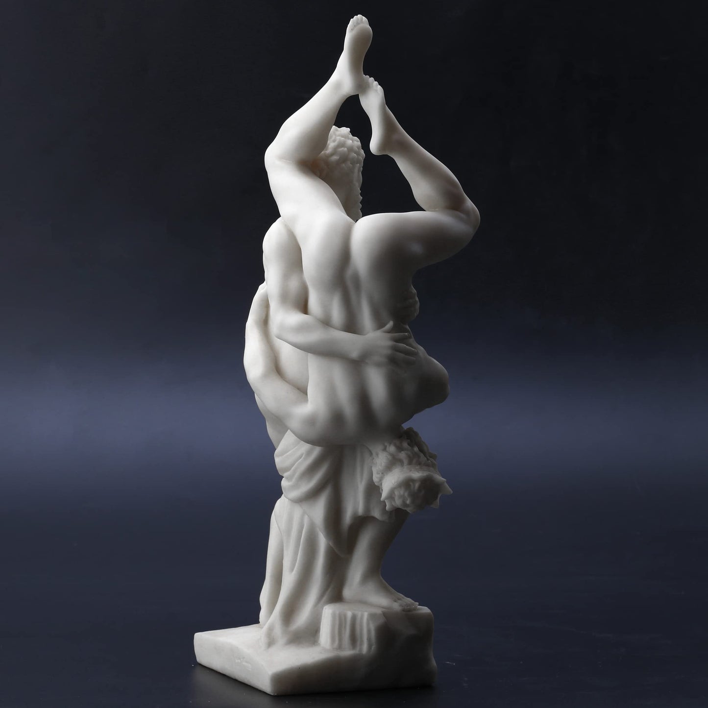 Veronese Design Hercules and Diomedes Resin Statue – 13" Marble White Finish Greek Mythology Figurine