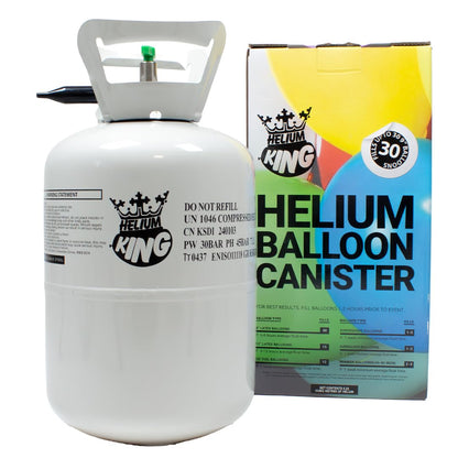 Disposable Helium Gas Canister – Fills up to 30 Latex Balloons (9") or 14 Foil Balloons – Pre-Filled Helium Cylinder for Parties & Events