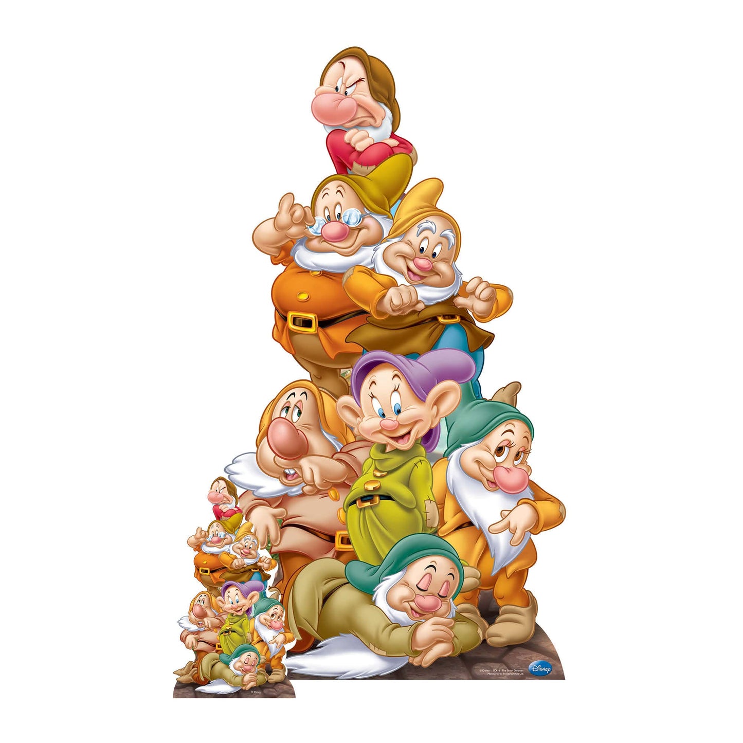 STAR CUTOUTS Seven Dwarves Lifesize Cardboard Cutout – Disney Party & Event Decoration