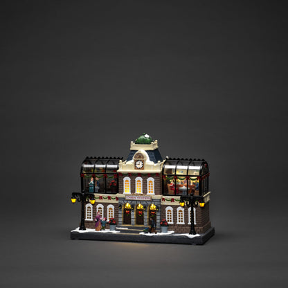 Konstsmide LED Christmas Village Scene with Music – Battery or USB Operated Holiday Decoration