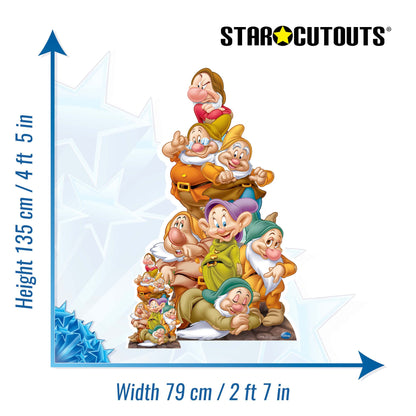 STAR CUTOUTS Seven Dwarves Lifesize Cardboard Cutout – Disney Party & Event Decoration