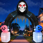 Danxilu 10FT Halloween Inflatable Grim Reaper Arch – Outdoor LED Yard Decoration for Haunted House, Garden & Party