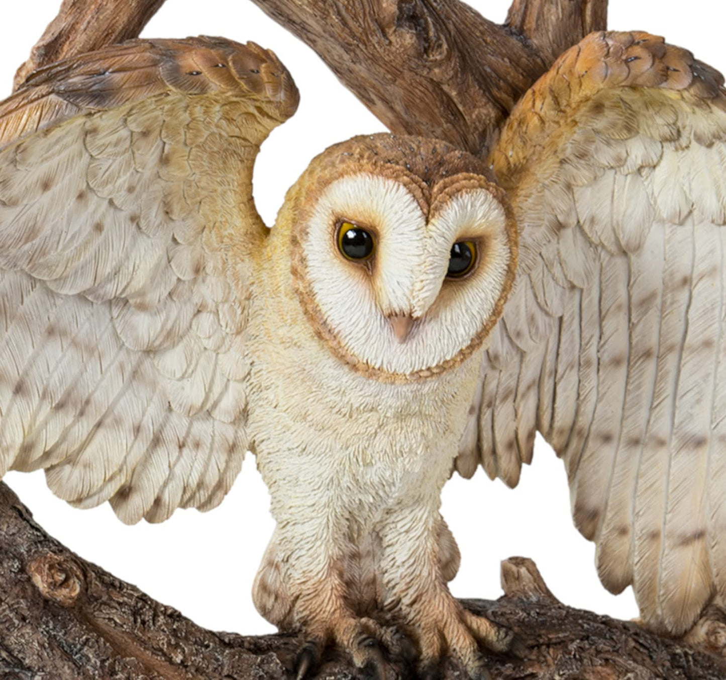 Barn Owl Wall Décor – Hand-Finished Resin Ornament for Home or Garden