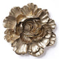 HAUCOZE Gold Flower Wall Sculpture – Modern Polyresin Wall Art Decor & Gift Figurine, 31cm