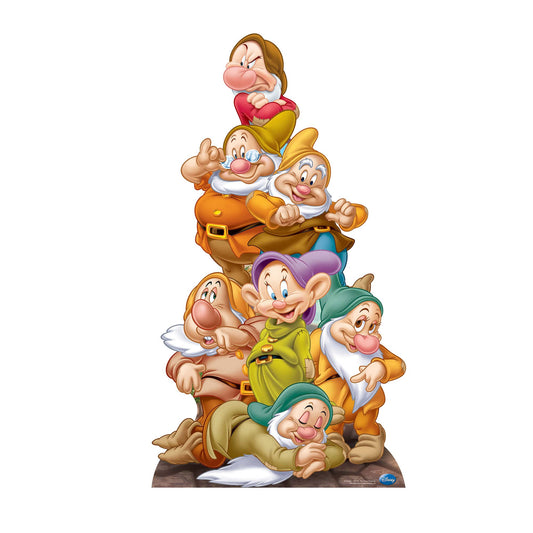 STAR CUTOUTS Seven Dwarves Lifesize Cardboard Cutout – Disney Party & Event Decoration