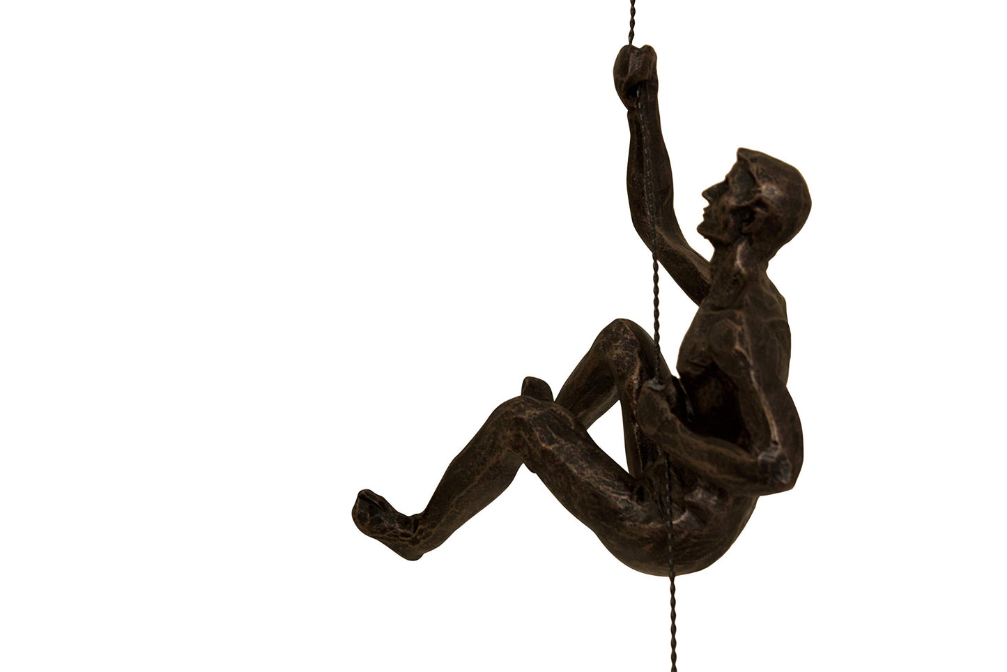 Set of 6 Bronze Climbing Men Wall Sculptures – Hanging Resin & Metal Figurines for Indoor/Outdoor Wall Art