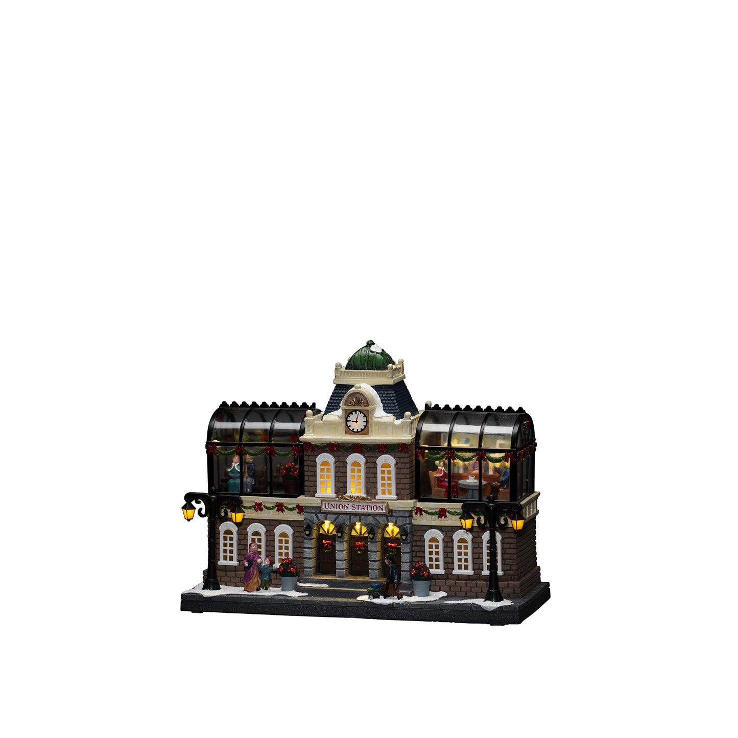 Konstsmide LED Christmas Village Scene with Music – Battery or USB Operated Holiday Decoration