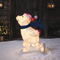 LED Skating Polar Bear Christmas Figure – 78cm Outdoor/Indoor Light-Up Decoration with Timer & Battery Power