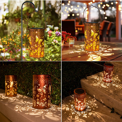 Solar Butterfly Lantern – Outdoor Garden LED Light, Waterproof Hanging Lantern for Yard, Patio & Pathway – Unique Gift for Women