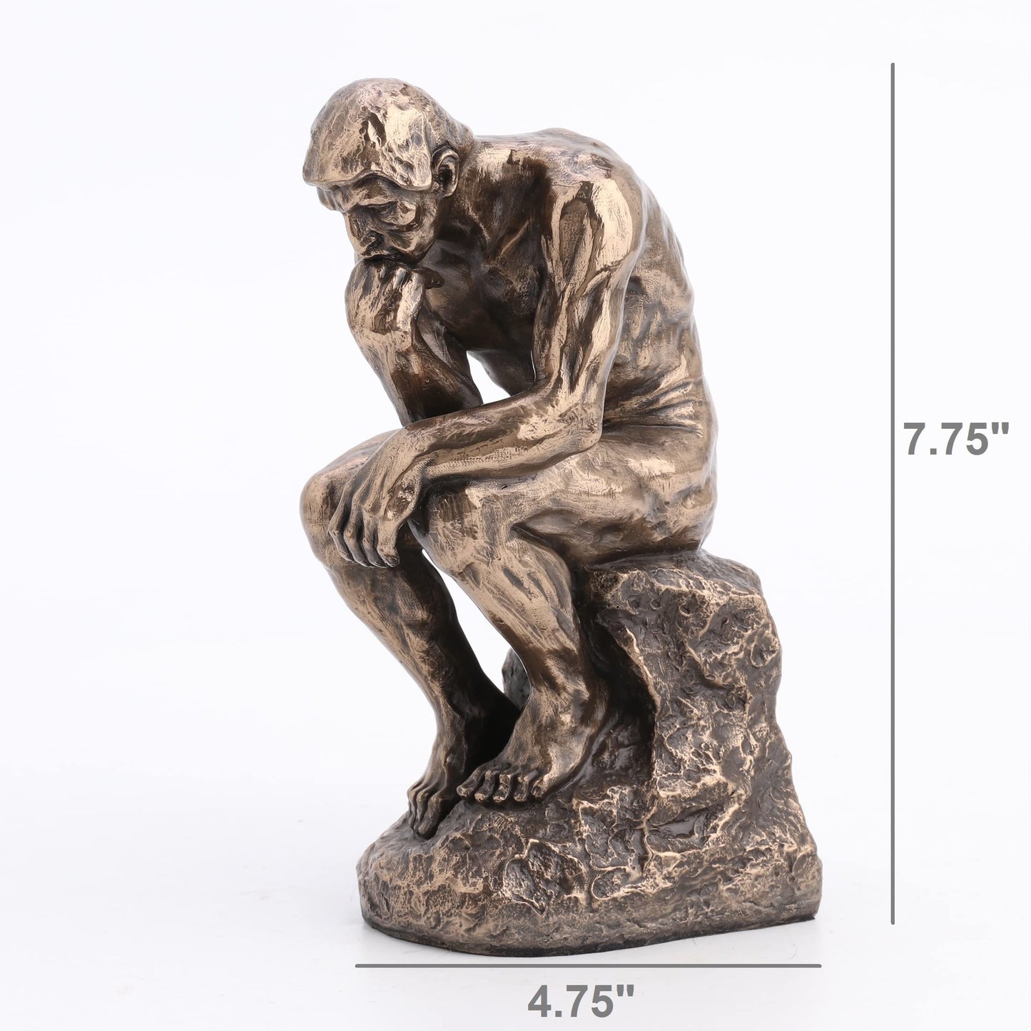 Veronese Design Rodin’s The Thinker Inspired Decorative Statue – Cold Cast Bronze Art Figurine