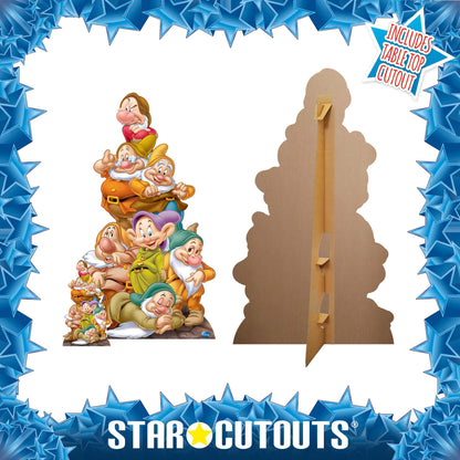 STAR CUTOUTS Seven Dwarves Lifesize Cardboard Cutout – Disney Party & Event Decoration