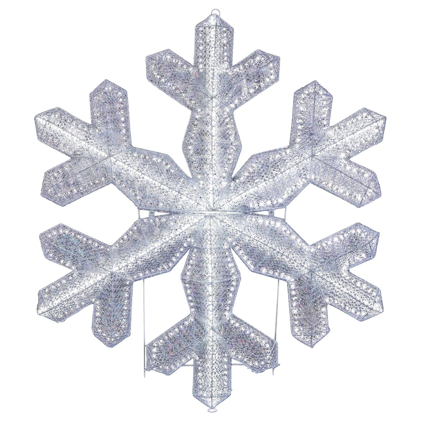 100cm Giant Pre-Lit Snowflake Christmas Decoration with 180 LED Lights – Indoor/Outdoor, Cool White