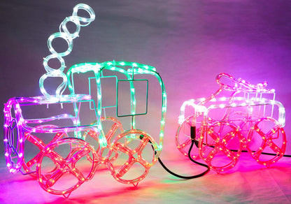 100cm Multi-Coloured 3D LED Rope Light Train & Carriage – Indoor/Outdoor Christmas Decoration